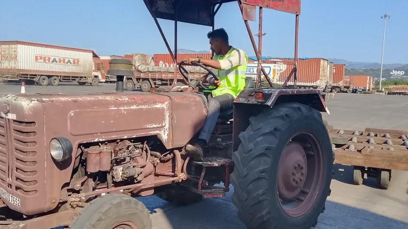 A student driving ramp equipment during practical training