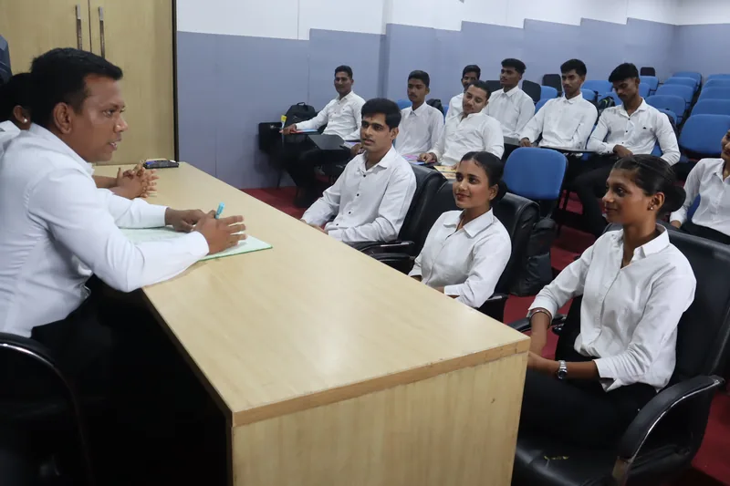 A mock interview at an IESP centre, with the class watching